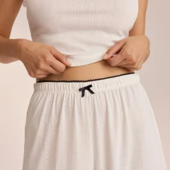 Lounge Underwear Pyjamasbyxor | Pyjamasset<Pointelle Pyjamabyxor - Vit