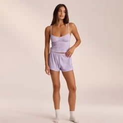 Lounge Underwear Pyjamasbyxor | Pyjamasset<Pointelle Pyjamashorts - Blommig Lila BlommigLila