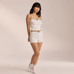 Lounge Underwear Pyjamasbyxor<Pointelle Pyjamashorts - Vit