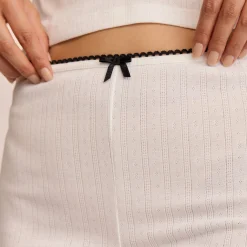 Lounge Underwear Pyjamasbyxor<Pointelle Pyjamashorts - Vit