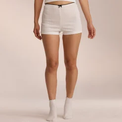 Lounge Underwear Pyjamasbyxor<Pointelle Pyjamashorts - Vit