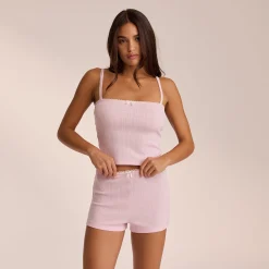 Lounge Underwear Pyjamastoppar | Pyjamasset<Pointelle Strappy Pyjamatopp - Rosa