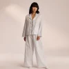 Lounge Underwear Pyjamasbyxor<Pyjamabyxor i Bomull - Blue Blå