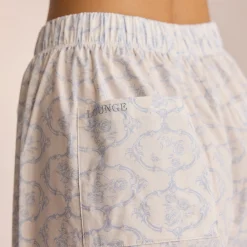 Lounge Underwear Pyjamasbyxor<Pyjamabyxor i Bomull - Blue Blå