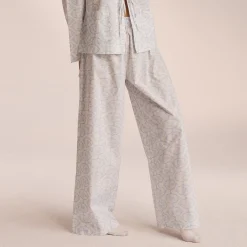 Lounge Underwear Pyjamasbyxor<Pyjamabyxor i Bomull - Blue Blå