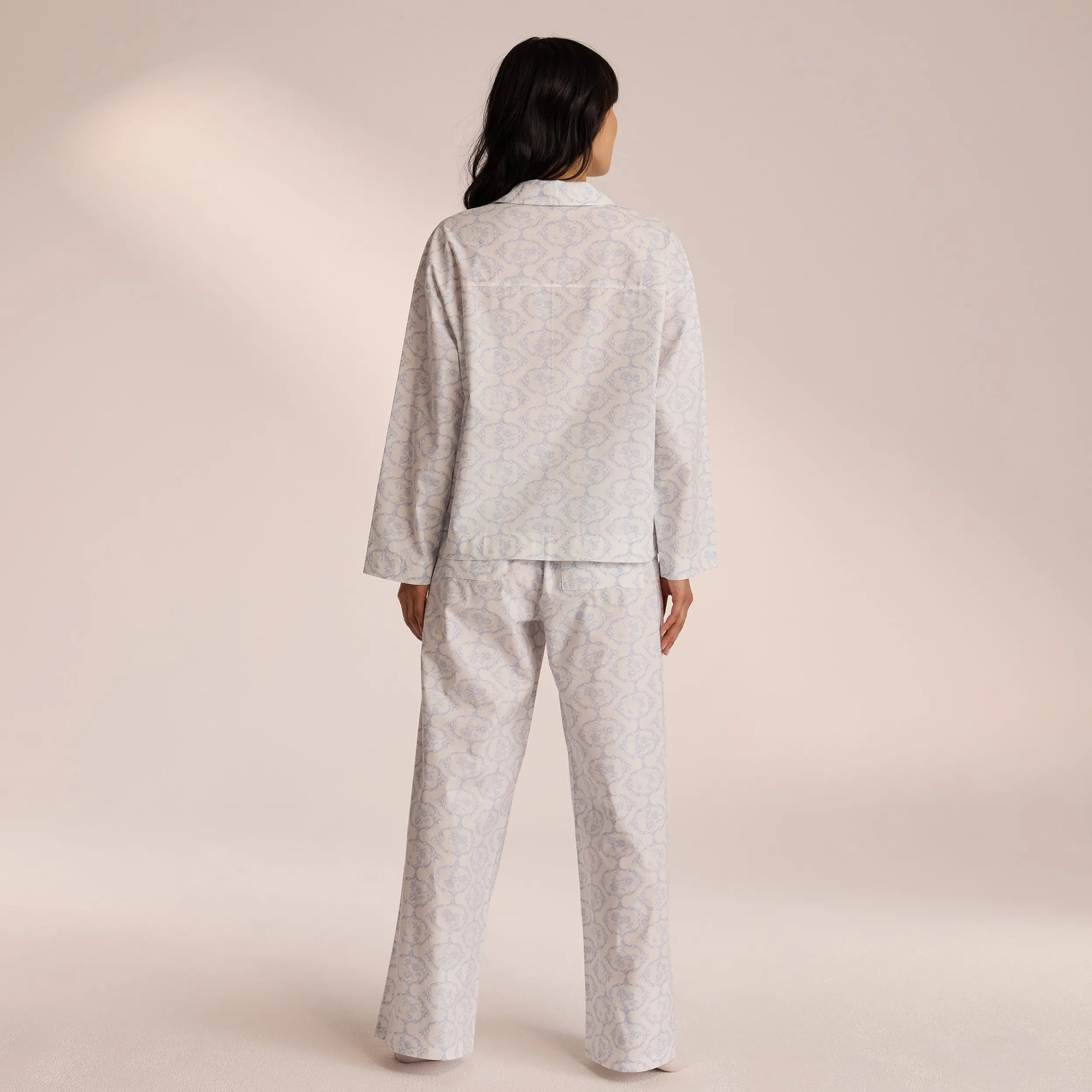 Lounge Underwear Pyjamasbyxor<Pyjamabyxor i Bomull - Blue Blå