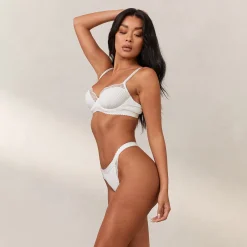 Lounge Underwear Med Bygel | Balcony<Ribbed Balcony BH - Vit
