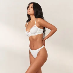 Lounge Underwear Med Bygel | Balcony<Ribbed Balcony BH - Vit