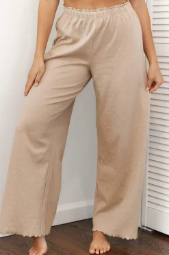 Lounge Underwear Nattkläder<Ruffle Pyjama Byxor - Minkfärg