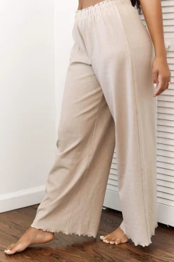 Lounge Underwear Nattkläder<Ruffle Pyjama Byxor - Minkfärg