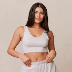 Lounge Underwear Nattkläder<Ruffle Pyjamatopp - Frostfärg