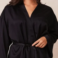 Lounge Underwear Morgonrockar Och Badrockar<Signature Satin Morgonrock - Svart