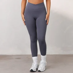 Lounge Underwear Kläder<Silhouette Leggings med Korsning - Rökblått