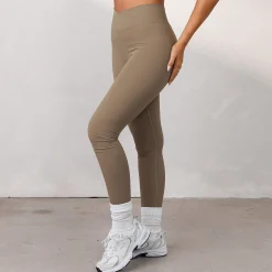 Lounge Underwear Kläder<Silhouette Leggings med Korsning - Mörkbrun