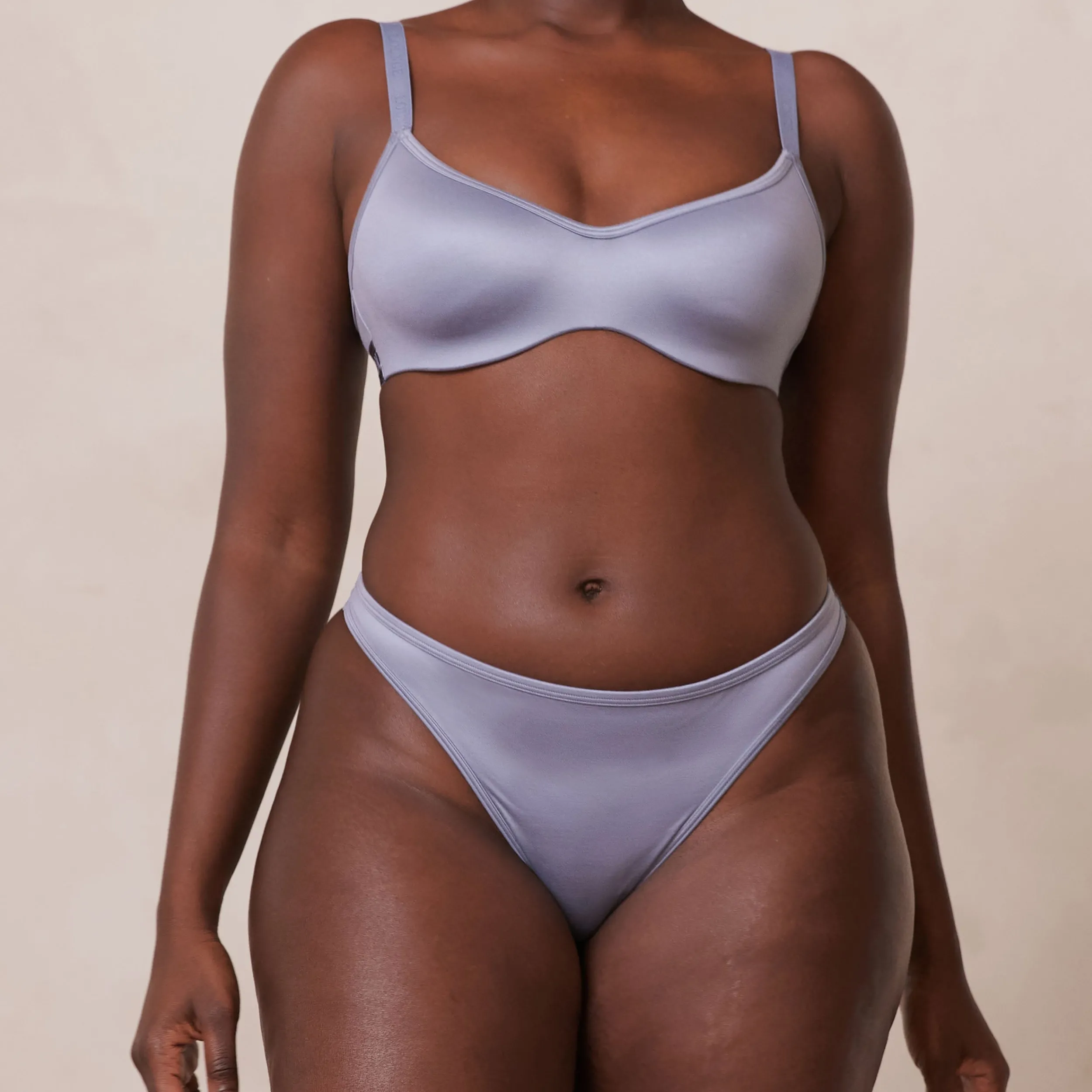 Lounge Underwear Vadderad | Push Up<Sleek Mindful BH - Blågrå