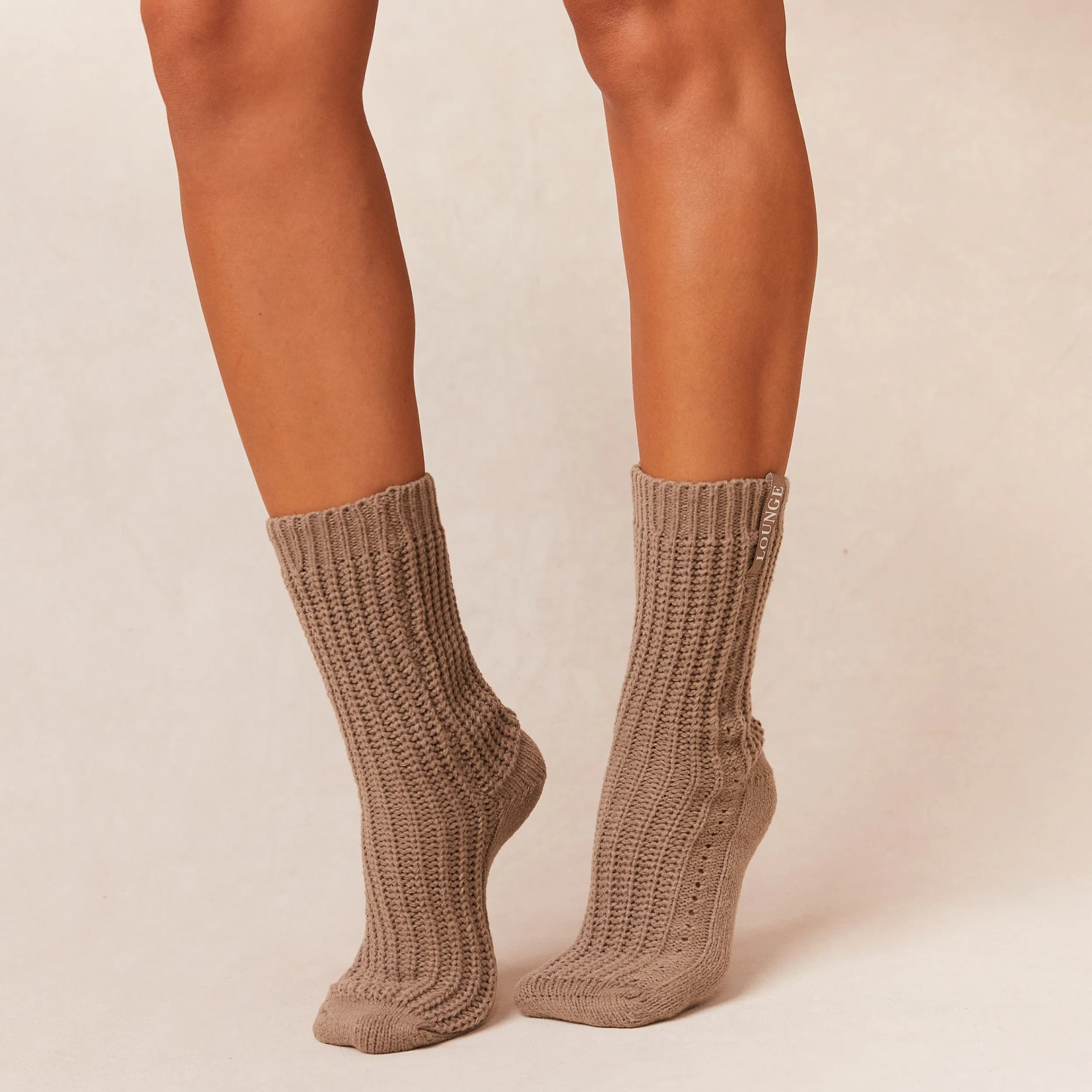 Lounge Underwear Strumpor Och Accessoarer | Accessoarer<Snooze Stickade Strumpor - Fawn