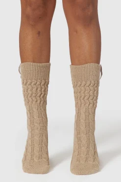 Lounge Underwear Strumpor Och Accessoarer | Accessoarer<Snug Stickade Strumpor - Minkfärg