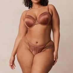 Lounge Underwear Vadderad | T-Shirt<Soft Satin T-shirt BH - Mocha