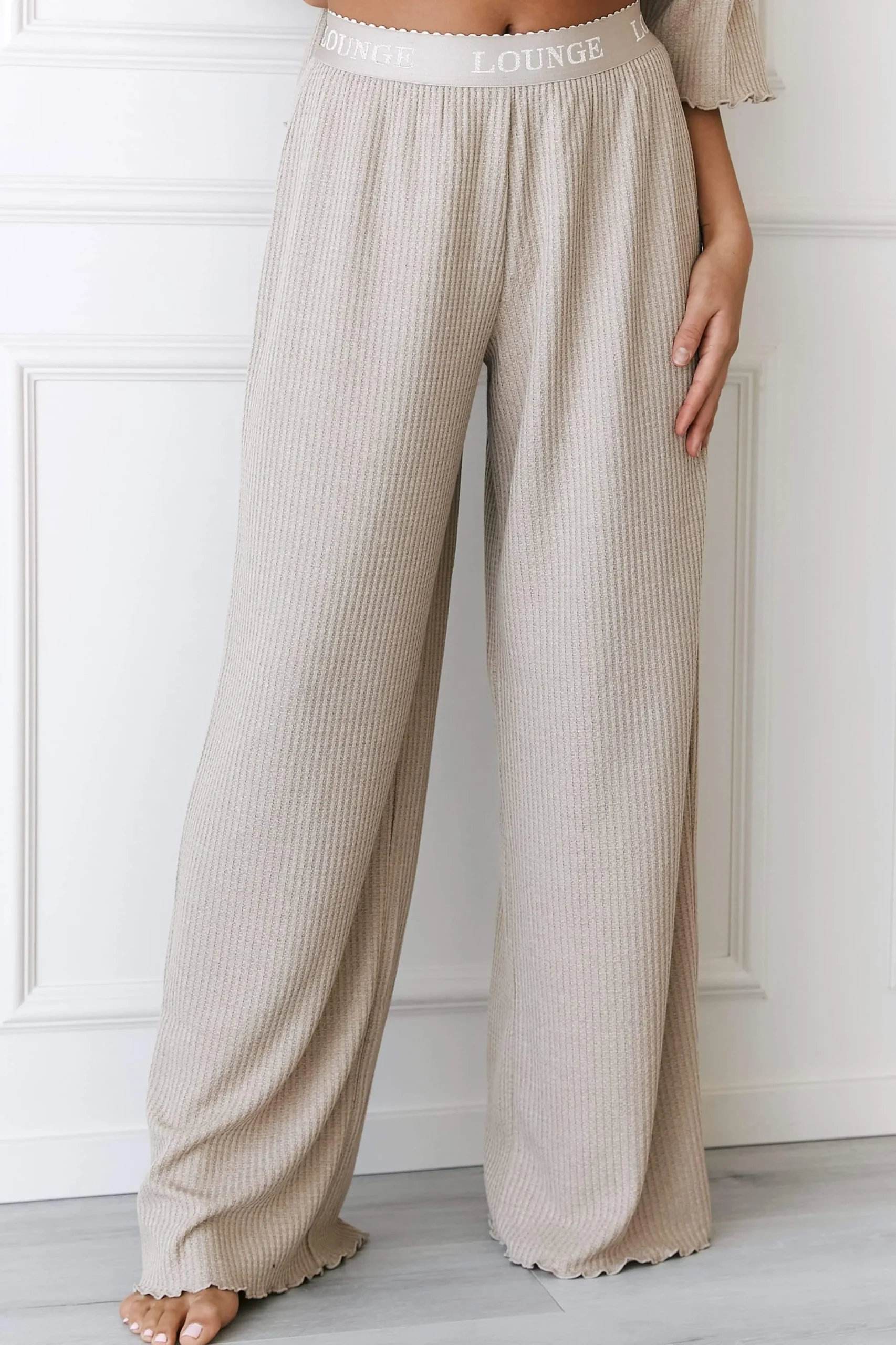 Lounge Underwear Pyjamasset | Pyjamasbyxor<Soft Waffle Pyjama Byxor - Minkfärg