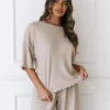 Lounge Underwear Pyjamastoppar<Soft Waffle Pyjamatopp - Minkfärg
