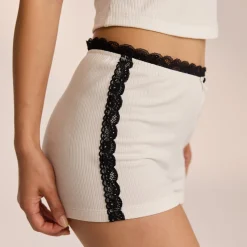 Lounge Underwear Pyjamasbyxor | Pyjamasset<Spets Pyjamashorts - Vit