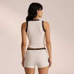 Lounge Underwear Pyjamasset | Pyjamastoppar<Spetsväst Pyjamatopp - Vit
