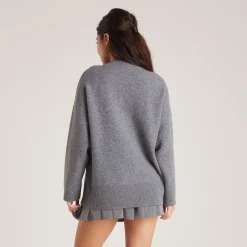 Lounge Underwear Huvtröjor Och Tröjor | Tröjor & Koftor<Stickad Lounge Tröja med rund hals - Grå