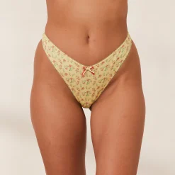 Lounge Underwear G-Strängar<Sweet G-string - Blommig Gul BlommigGul