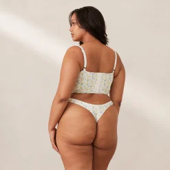 Lounge Underwear Longline<Sweet Longline BH - Blommig Vit BlommigVit