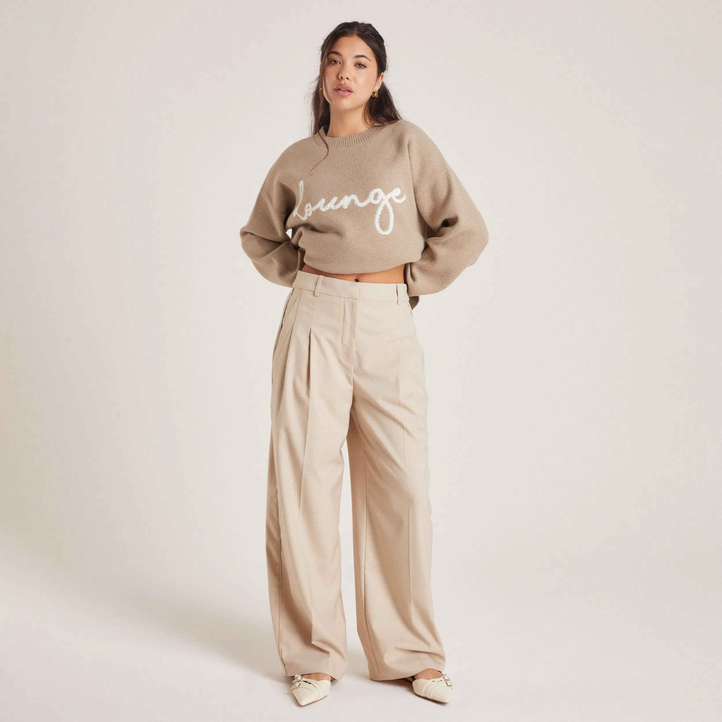 Lounge Underwear Byxor<Tailored Byxor - Brödfärgad