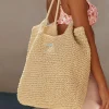 Lounge Underwear Accessoarer<Tote Bag med strå - Beige Natural