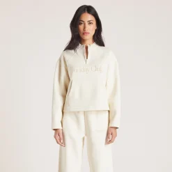 Lounge Underwear Huvtröjor Och Tröjor<Tröja med Kvart Dragkedja - Tofu