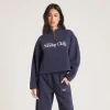 Lounge Underwear Huvtröjor Och Tröjor<Tröja med Kvart Dragkedja - Bläckblå