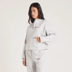 Lounge Underwear Huvtröjor Och Tröjor<Tröja med Kvart Dragkedja - Grå Marl GråMarl