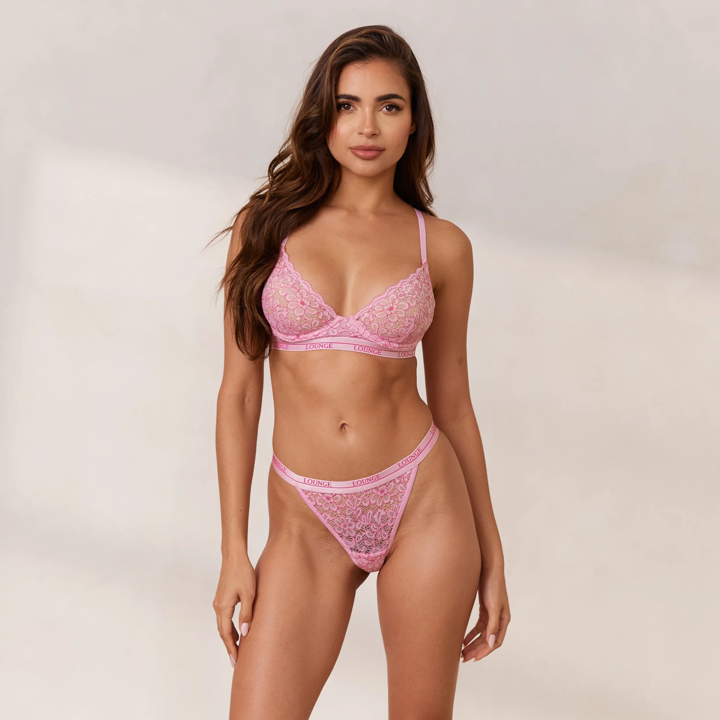 Lounge Underwear Med Bygel | Balcony<Tvåfärgad Balcony BH - Rosa