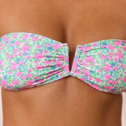 Lounge Underwear Bikinis<V Strapless Bandeau Bikinitopp - Sweet Pea SweetPea