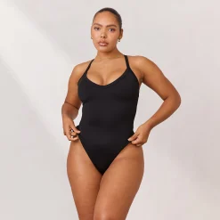 Lounge Underwear Kläder<Varsity Brottarrygg Bodysuit - Svart
