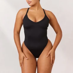 Lounge Underwear Kläder<Varsity Brottarrygg Bodysuit - Svart