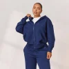Lounge Underwear Kläder<Varsity Huvtröja med Dragkedja - Marinblå