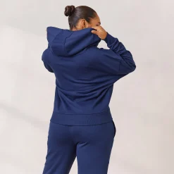 Lounge Underwear Kläder<Varsity Huvtröja med Dragkedja - Marinblå