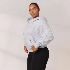 Lounge Underwear Kläder<Varsity Huvtröja med Dragkedja - Frostfärgad