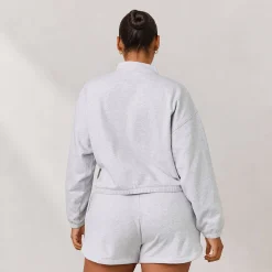 Lounge Underwear Kläder<Varsity Tröja med Kvart Dragkedja - Frostfärgad