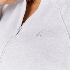 Lounge Underwear Kläder<Varsity Tröja med Kvart Dragkedja - Frostfärgad