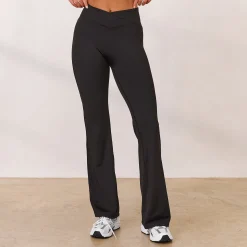 Lounge Underwear Kläder<Varsity Utsvängda Leggings med Korsning - Svart