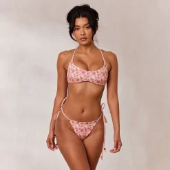 Lounge Underwear Bikinis<Vändbar Bralette Bikinitopp - Rosa/Blommig Rosa/Blommig