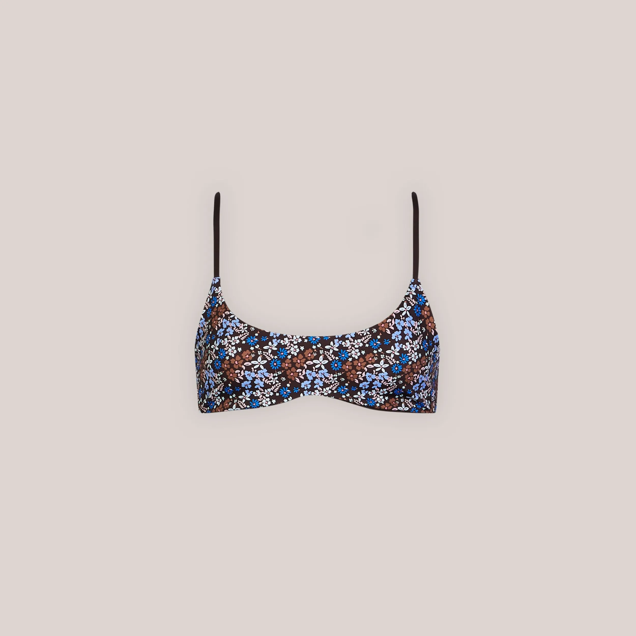 Lounge Underwear Bikinis<Vändbar Bralette Bikinitopp - Brun/Blommig Brun/Blommig
