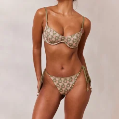 Lounge Underwear Bikinis<Vändbar Bygel-Bikinitopp - Grön/Blommig Grön/Blommig