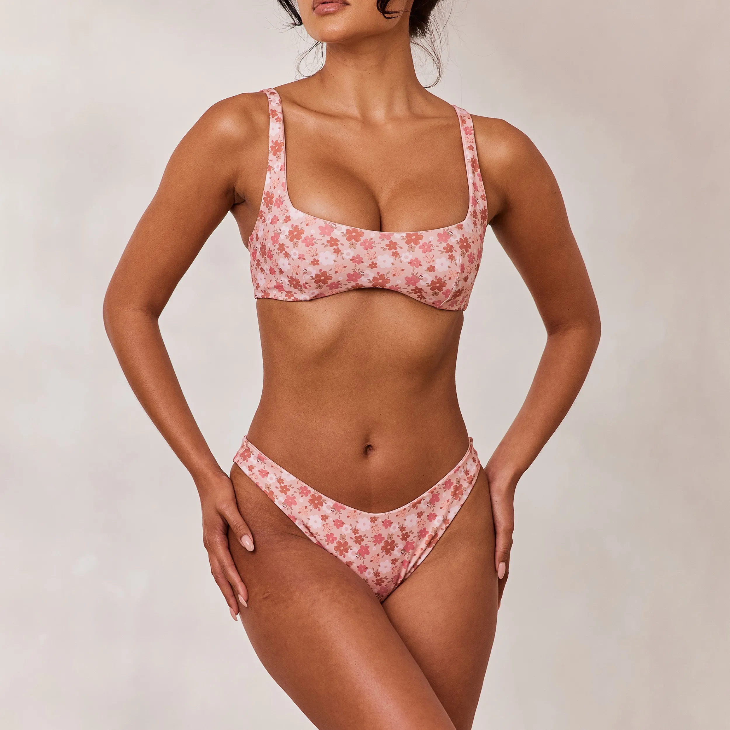 Lounge Underwear Bikinis<Vändbar Plunge Bikinitopp - Rosa/Blommig Rosa/Blommig