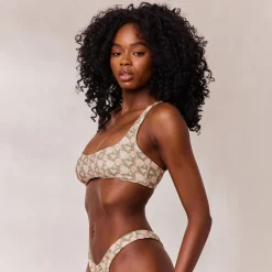 Lounge Underwear Bikinis<Vändbar Plunge Bikinitopp - Grön/Blommig Grön/Blommig