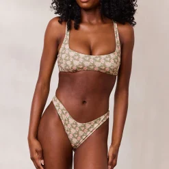 Lounge Underwear Bikinis<Vändbar Plunge Bikinitopp - Grön/Blommig Grön/Blommig